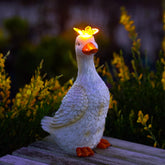 Goodeco Garden Goose Solar Butterfly Statue front view