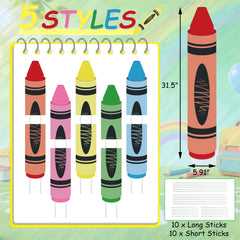 Goolife colorful crayon yard signs with stakes