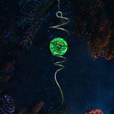 GOOLLYRUSIM Glow in The Dark Gazing Ball Spiral front view