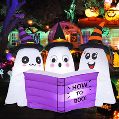 GOOSH 5.2FT Inflatable Ghost front view with built-in LEDs