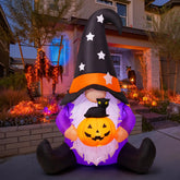 GOOSH 5 FT Halloween Gnome Inflatable Decoration front view
