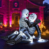 GOOSH 6.5 FT Halloween inflatable skeleton couple with LED lights