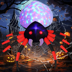 GOOSH 8FT Halloween inflatable spider with lights in yard