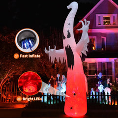 GOOSH inflatable ghost with LED lights at night