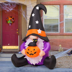 GOOSH inflatable gnome setup with ground stakes and ropes