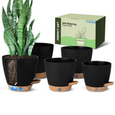 Goproauto self watering pot set with visible water level indicator