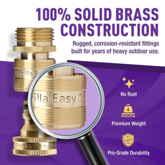 GORILLA EASY CONNECT fitting being used with a garden hose