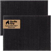 GORILLA GRIP HydroABSORB Doormat front view, black, 29x17 inches
