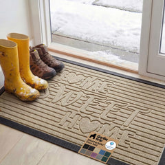 GORILLA GRIP WeatherMAX Doormat front view in Almond