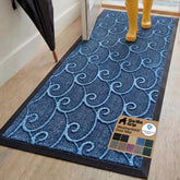 GORILLA GRIP WeatherMAX Doormat front view in Ocean Blue Waves
