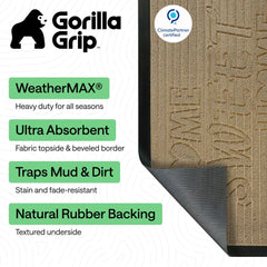 GORILLA GRIP WeatherMAX Doormat showing deep grooves