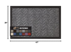GORILLA GRIP WeatherMAX Doormat Steel Chevron close-up of texture