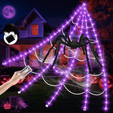 GORKAY Halloween Spider Web Lights 16.4FT with 250 LED lights