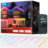 Govee Icicle Lights 33ft multicolor LED display outdoor setup