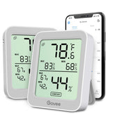 Govee Indoor Hygrometer Thermometer front view with LCD display