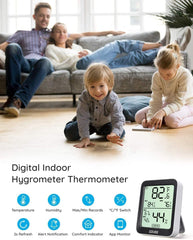 Govee Indoor Hygrometer Thermometer H5075 with Bluetooth app interface