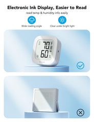 Govee WiFi Thermometer Hygrometer H5103 back view demonstrating battery compartment
