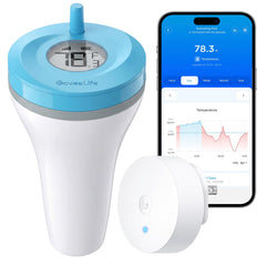 GoveeLife Smart Wireless Pool Thermometer P2 in blue color front view