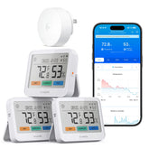 GoveeLife WiFi Thermometer Hygrometer 5-in-1 large LCD display front view