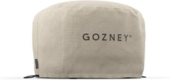 Gozney Arc Lite Pizza Oven Cover in beige, showing front view and toggle straps