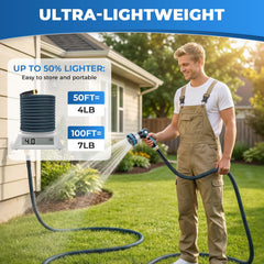 Gpeng garden hose with multi-function spray nozzle