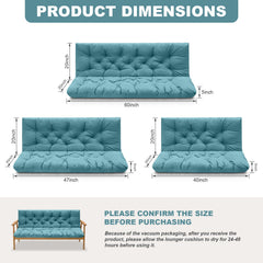 GPQAWER Outdoor Swing Cushion side view with backrest