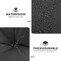 GPQAWER porch swing cushion black with ties