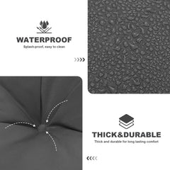 GPQAWER Porch Swing Cushion Dark Gray with ties
