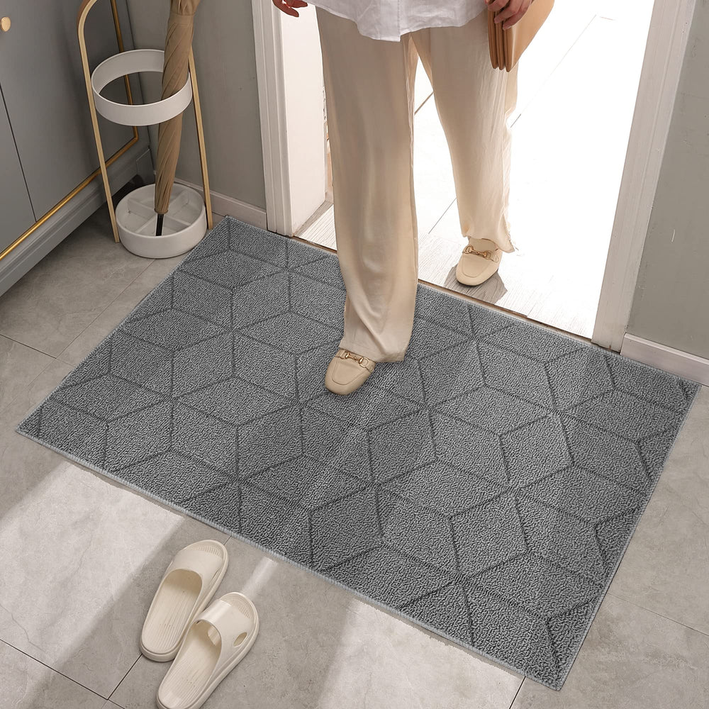 GRANNY SAYS Indoor Outdoor Doormat 32x48 Grey front view