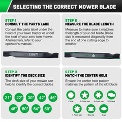 Grasscool mower blade side view showing 5 point star hole