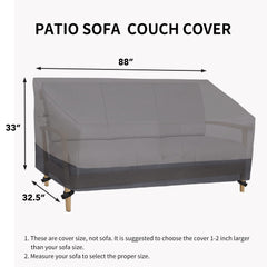 Gray Easy-Going Couch Cover side view