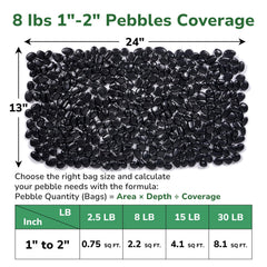 GreatBuddy Black Pebbles in a decorative planter