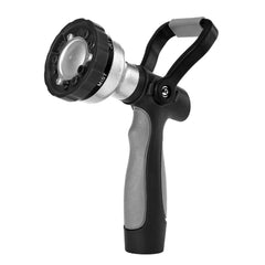 GREEN MOUNT Heavy Duty Garden Hose Nozzle front view, black