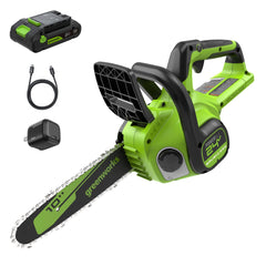 Greenworks 24V 10 in Compact Electric Chainsaw front view