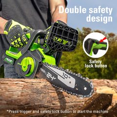Greenworks 24V chainsaw automatic oiler feature