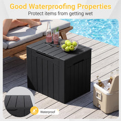 Greesum 33 Gallon Deck Box showing interior storage space