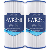 Grefilt PWK35B hot tub filter cartridge front view
