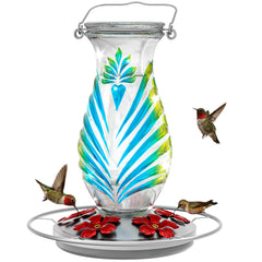 Grete Gotye Hummingbird Feeder 24oz in sky blue front view
