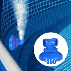 Grevosea Pool Return Jet Nozzle in blue, showing size dimensions