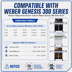 Grieptra Heat Deflectors installed on Weber Genesis grill