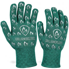 Grill Armor Gloves green glow in the dark front view