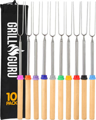 Grill Guru S'mores Sticks 32 inch stainless steel forks set