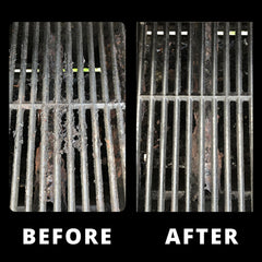 Grill Rescue Deep Grate Cleaner Head with steam pad attached