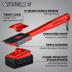 Grill Stripper Grill Cleaner with steam cleaning action