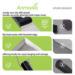 Grill tongs included in Anmarko Metal Spatula Set with a comfortable grip