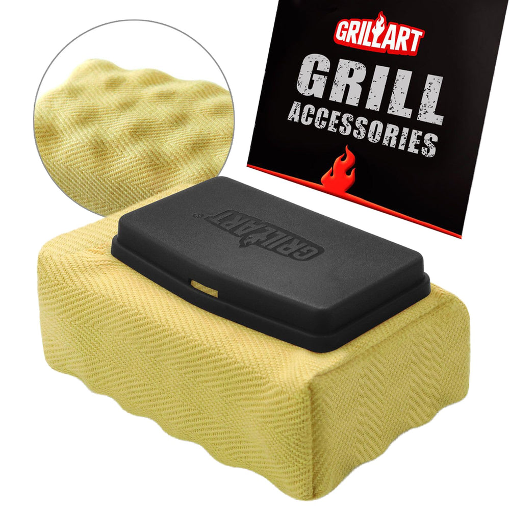 GRILLART Grill Brush front view with bristle-free cleaning head