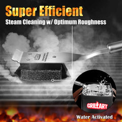 GRILLART grill brush head showing StelFyber design