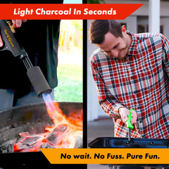 GRILLBLAZER Su-VGun Propane Torch in use for grilling
