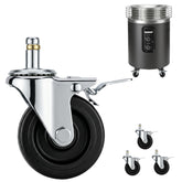 GRILLHOME wheels for Ninja Fireside 360 fire pit, side view
