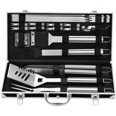 Grilljoy 22PCS BBQ Accessories Set in black aluminum case